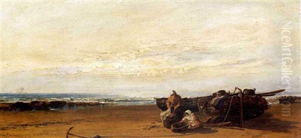 Muschelsammlerinnen Oil Painting by Arthur Joseph Meadows