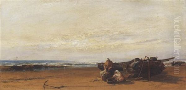 Muschelsammlerinnen Oil Painting by Arthur Joseph Meadows