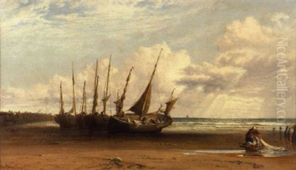 Preparing The Fishing Fleet by Arthur Joseph Meadows