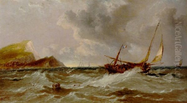 Heavy Weather Oil Painting by Arthur Joseph Meadows