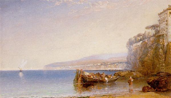 Sorrento - Gulf Of Salerno Oil Painting by Arthur Joseph Meadows