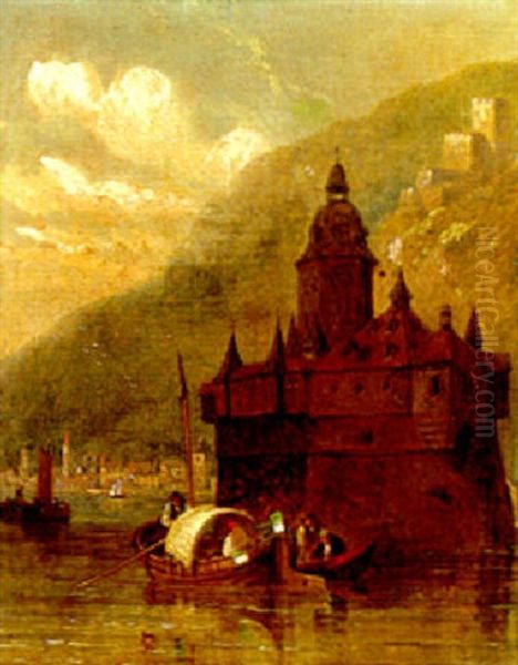 The Castle Of Pfaltz Oil Painting by Arthur Joseph Meadows