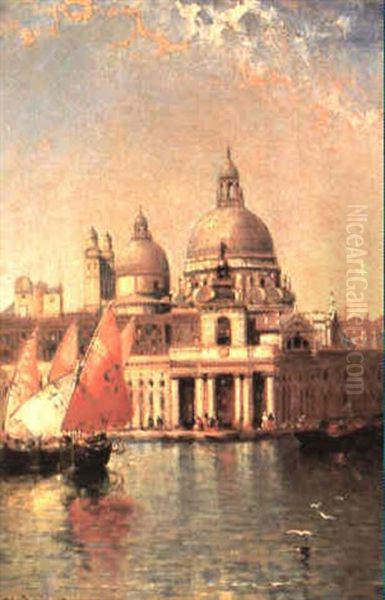 Santa Maria Della Salute Oil Painting by Arthur Joseph Meadows