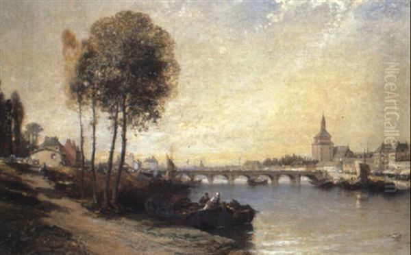 Orleans On The Loire Oil Painting by Arthur Joseph Meadows