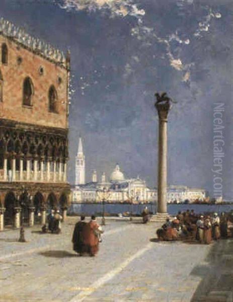 The Winged Lion Of St. Mark Oil Painting by Arthur Joseph Meadows