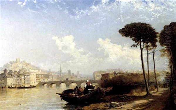 Verona On The Adige Oil Painting by Arthur Joseph Meadows