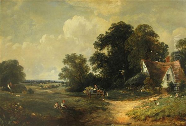 A Surrey Landscape Oil Painting by James E. Meadows