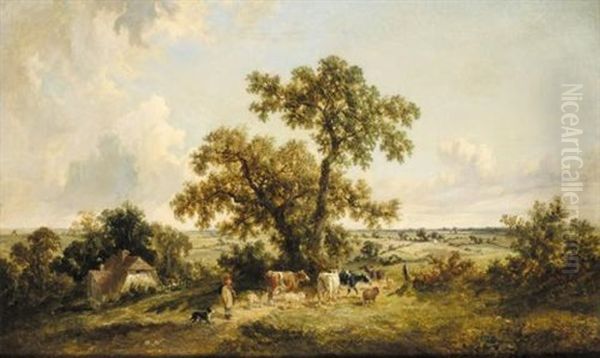 The Young Herdsman Oil Painting by James E. Meadows