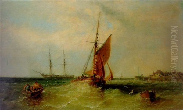 The Harbour Mouth Oil Painting by James E. Meadows