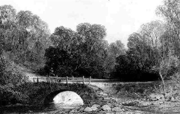 The Old Bridge Oil Painting by James E. Meadows