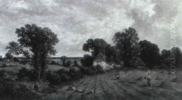 Near Wadhurst Kent Oil Painting by James E. Meadows