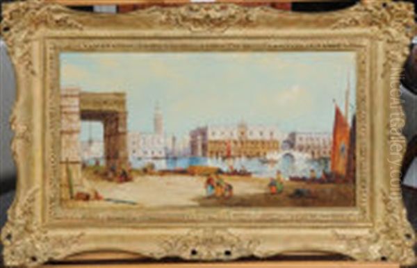 Venice (pair) Oil Painting by William Meadows