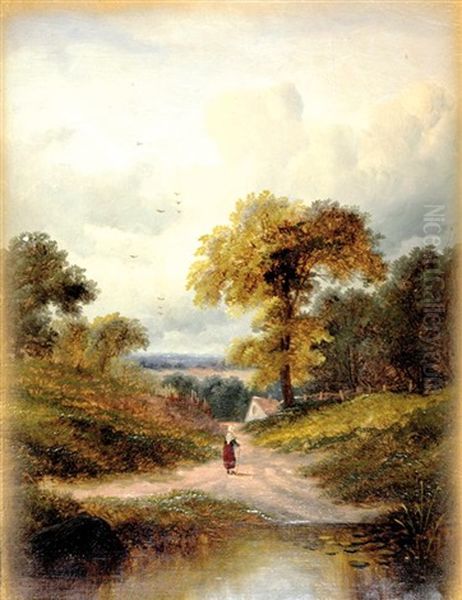 The Lane To The Village Oil Painting by William Meadows