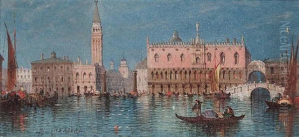 The Doges Palace Oil Painting by William Meadows