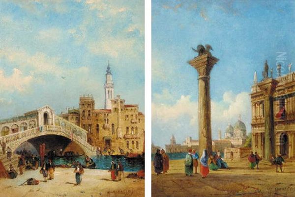 The Rialto Bridge Oil Painting by William Meadows