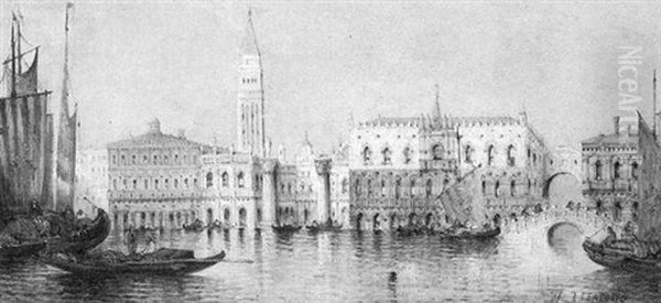 The Doges Palace, Venice Oil Painting by William Meadows