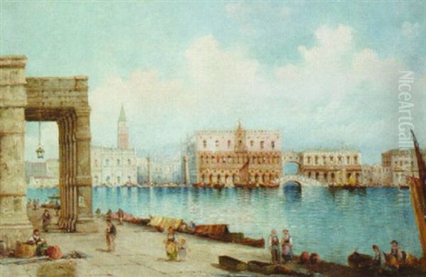 View Of The Grand Canal, Venice Oil Painting by William Meadows