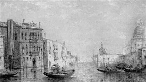 The Entrance To The Grand Canal, Venice Oil Painting by William Meadows