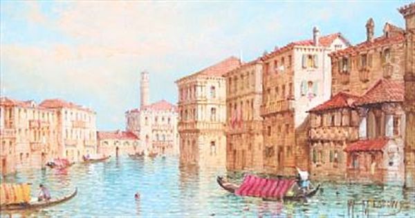 View Of Venice Oil Painting by William G. Meadows