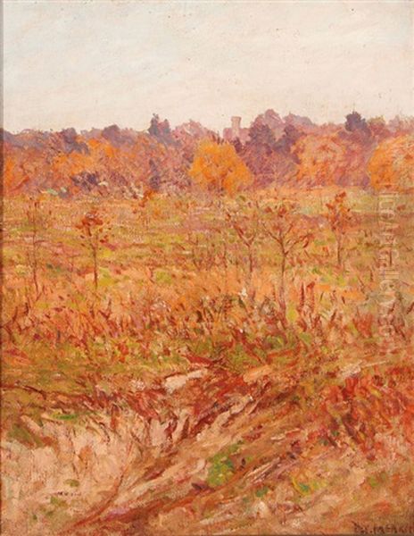 Impressionistic Fall Landscape Oil Painting by Lewis Henry Meakin