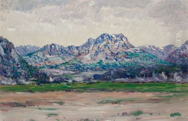 Purple Hills Oil Painting by Lewis Henry Meakin