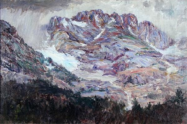 Light Rain, Rocky Mountains Oil Painting by Lewis Henry Meakin