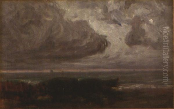 Approaching Storm, Penobscot Bay Oil Painting by Lewis Henry Meakin