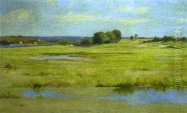 Pastoral Landscape Oil Painting by Lewis Henry Meakin