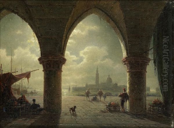 View Of Venice Oil Painting by Louis Mecklenburg