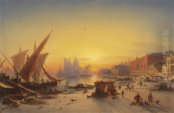 Venedig Im Abendlicht Oil Painting by Louis Mecklenburg