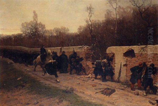 The Siege Oil Painting by Eugene Medard