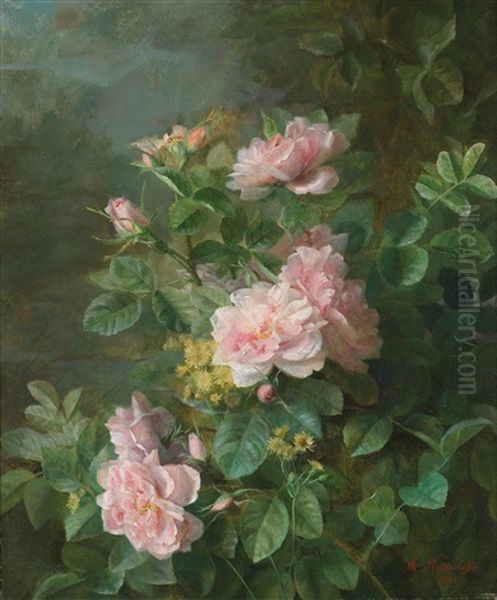 Rosen Oil Painting by Jules Ferdinand Medard