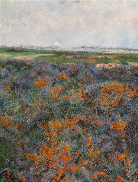 Sea Buckthorn In Knokke Oil Painting by Emilie Mediz-Pelikan