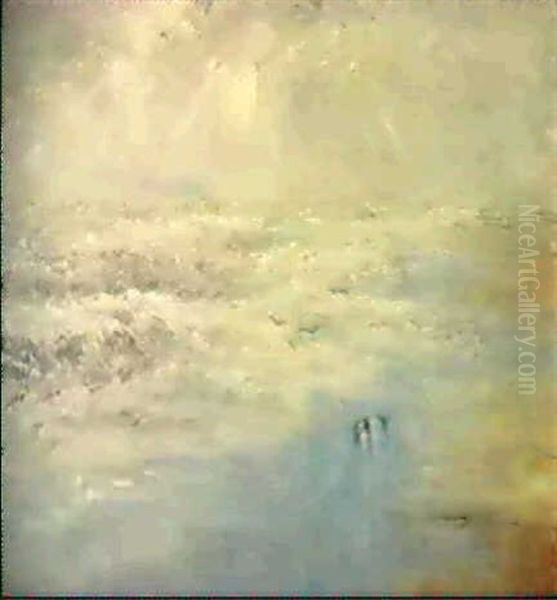 Das Meer Von Knokke Oil Painting by Emilie Mediz-Pelikan