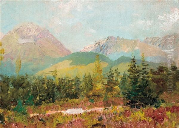 View Of The Tatras Oil Painting by Laszlo Mednyanszky