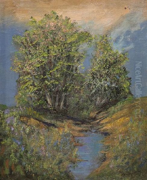 Summer Trees Oil Painting by Laszlo Mednyanszky