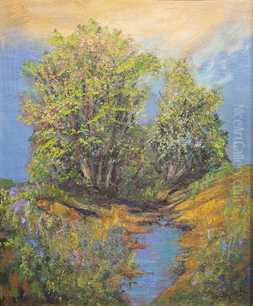 Summer Trees Oil Painting by Laszlo Mednyanszky