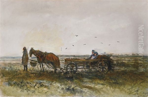 Injured Oil Painting by Laszlo Mednyanszky