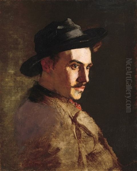 Portrait Of A Man Oil Painting by Laszlo Mednyanszky