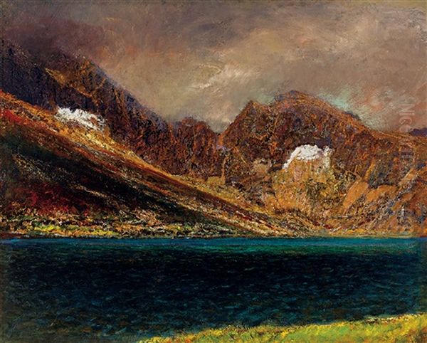 Tarn In The Tatras Oil Painting by Laszlo Mednyanszky