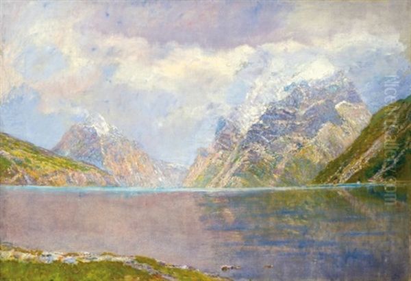 Lake Csorba Oil Painting by Laszlo Mednyanszky