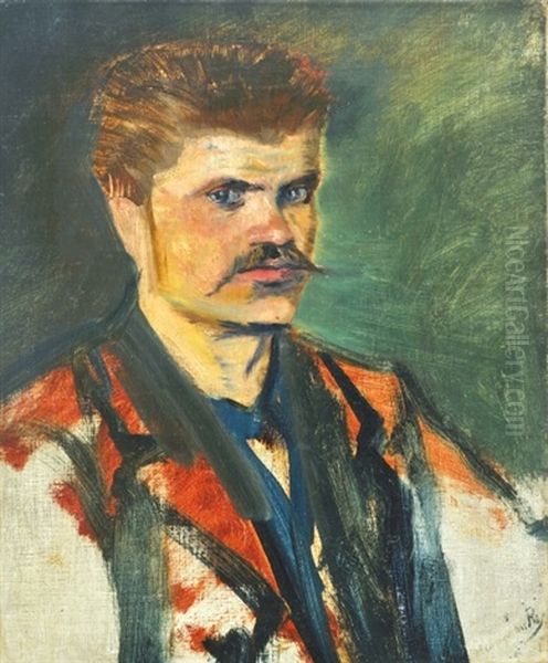 Man Portrait Oil Painting by Laszlo Mednyanszky