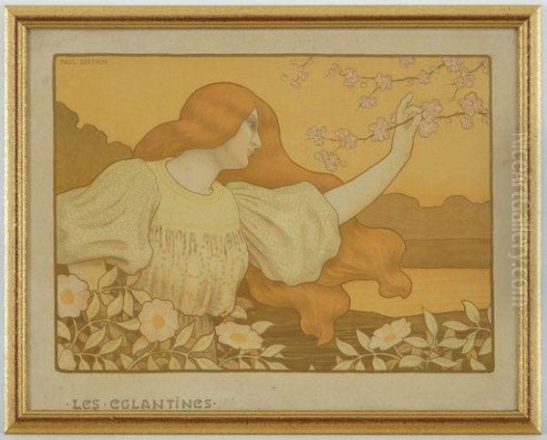 Les Eglantines Oil Painting by Paul Emile Berthon