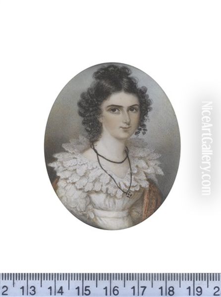 Harriot Mellon, Later Duchess Of St. Albans, In Her Role As Mistress Anne Page Oil Painting by Anne Mee