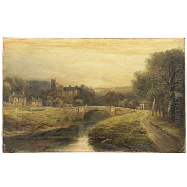 River Landscape Oil Painting by Walter Linsley Meegan