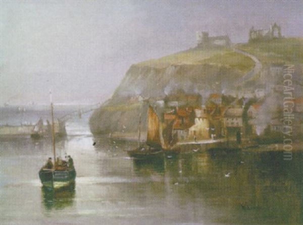 Whitby Oil Painting by Walter Linsley Meegan