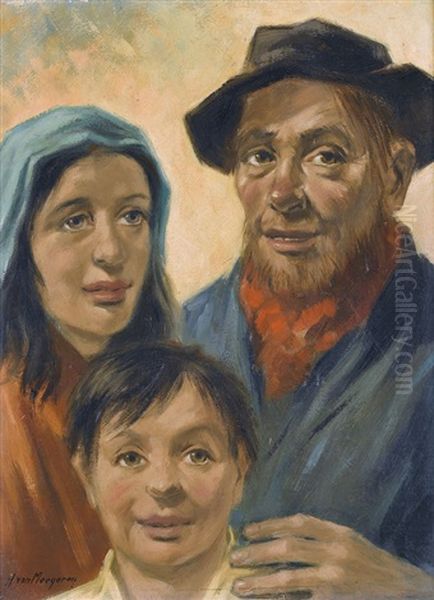 Eine Bauernfamilie Oil Painting by Han Van Meegeren