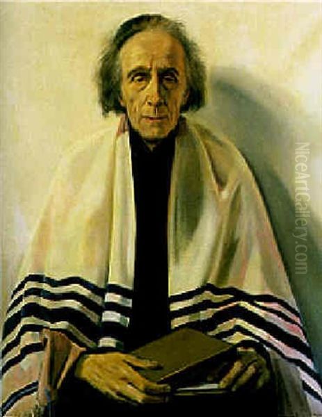 Portrait Of Jopie Bremer As A Praying Jew Oil Painting by Han Van Meegeren