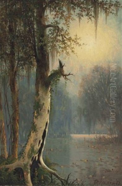 Near Bayou La Fourche Oil Painting by Joseph Rusling Meeker