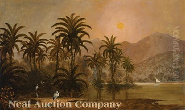 Untitled (likely Cuba Near The Yumuri Valley) Oil Painting by Joseph Rusling Meeker